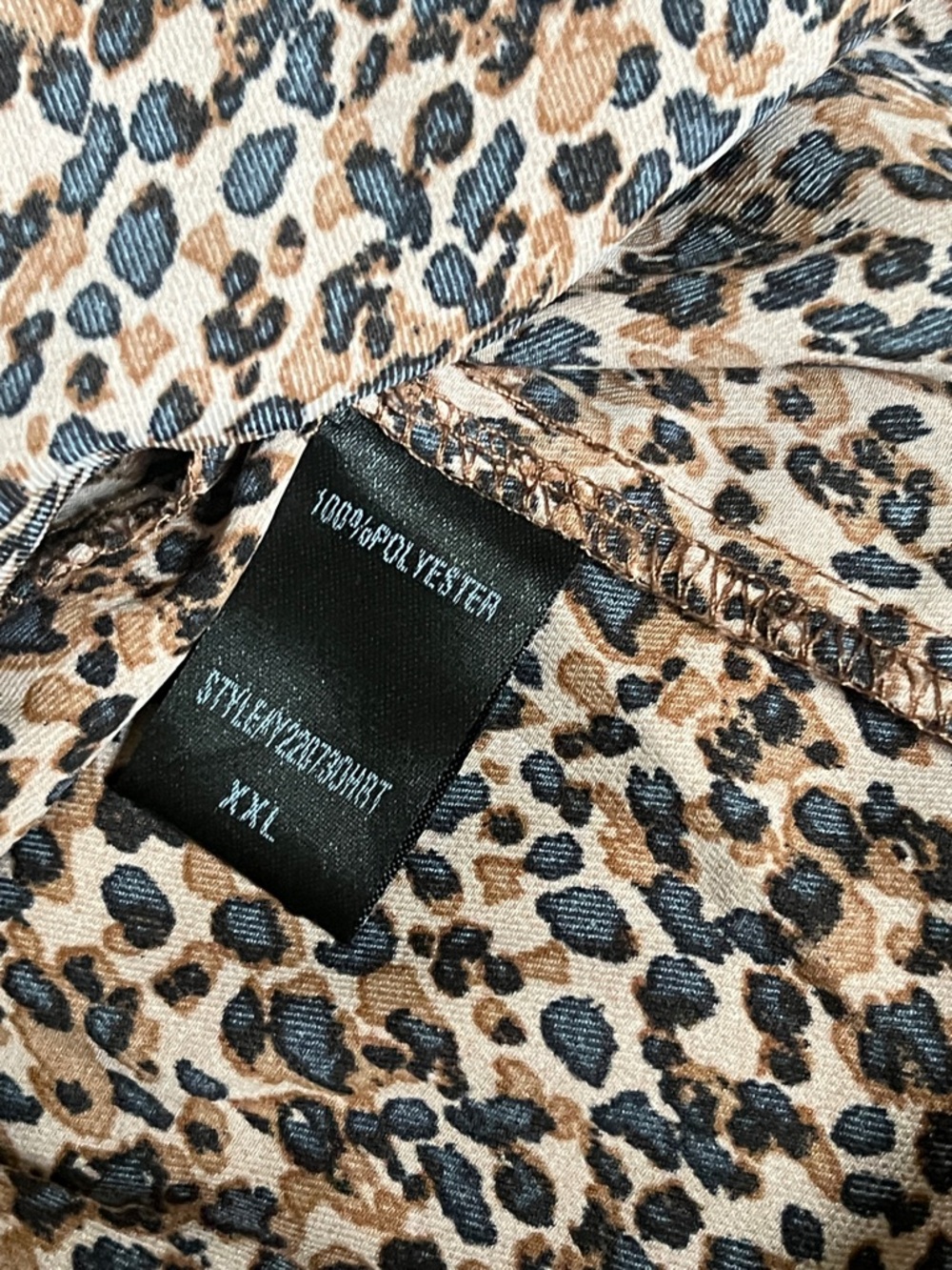 A26 Pomander Place Tuckernuck Leopard Carlota Peplum Blouse Top - Picture 8 of 9